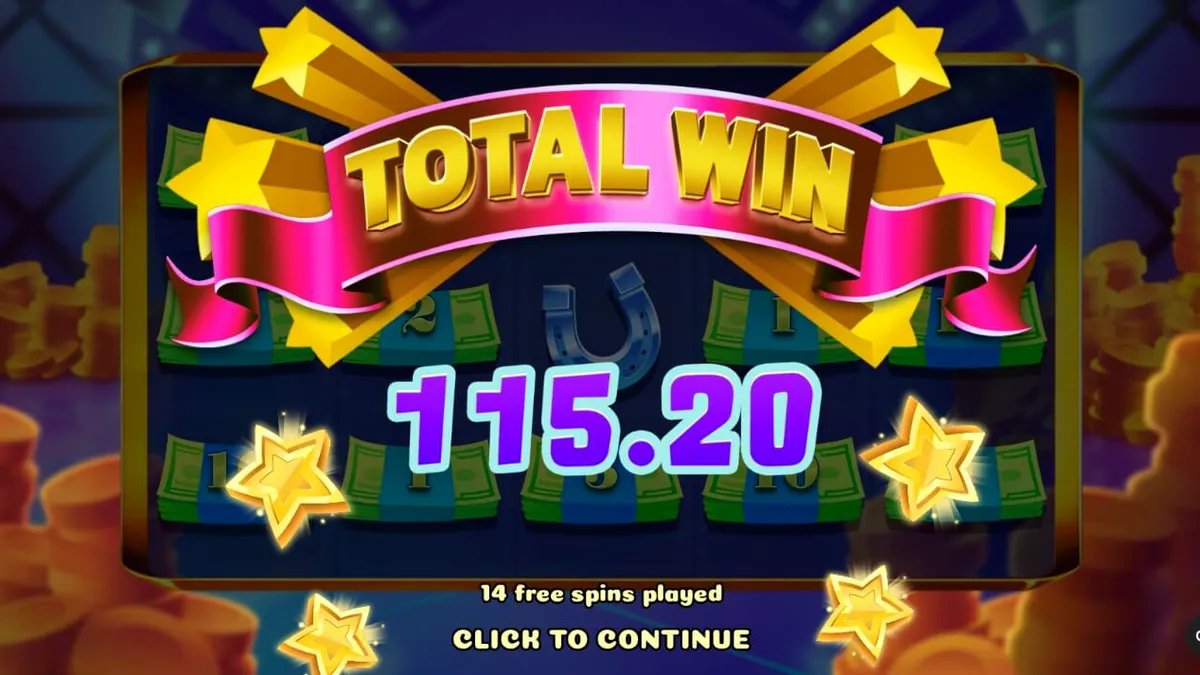 Tampilan visual studio game show dalam slot Magic Piggy OG dengan simbol babi emas.